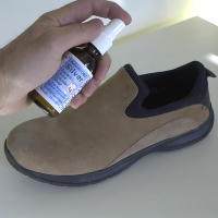 Spray Colloidal Silver in Shoes