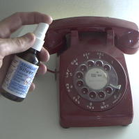 Spray Colloidal Silver on Home Telephone